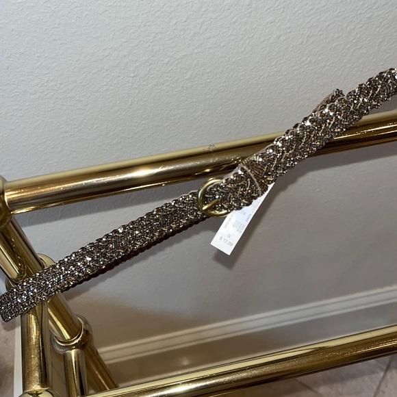 Target Accessories Nwt Gold Glitter Braided Belt From Target Poshmark